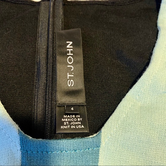ST. JOHN Color Block Dress NWOT - Picture 4 of 7